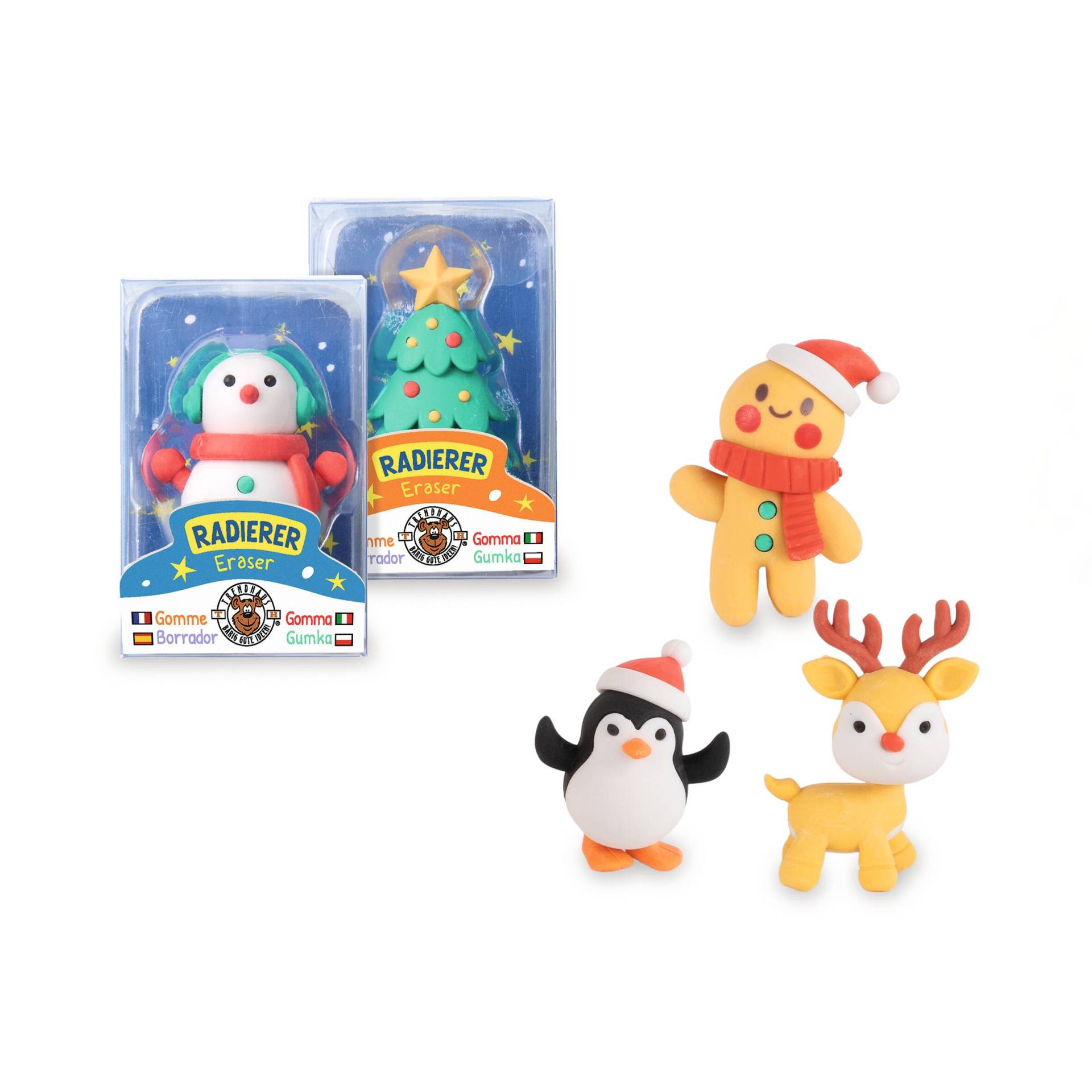 Trendhaus - Radierer Weihnachtsfiguren