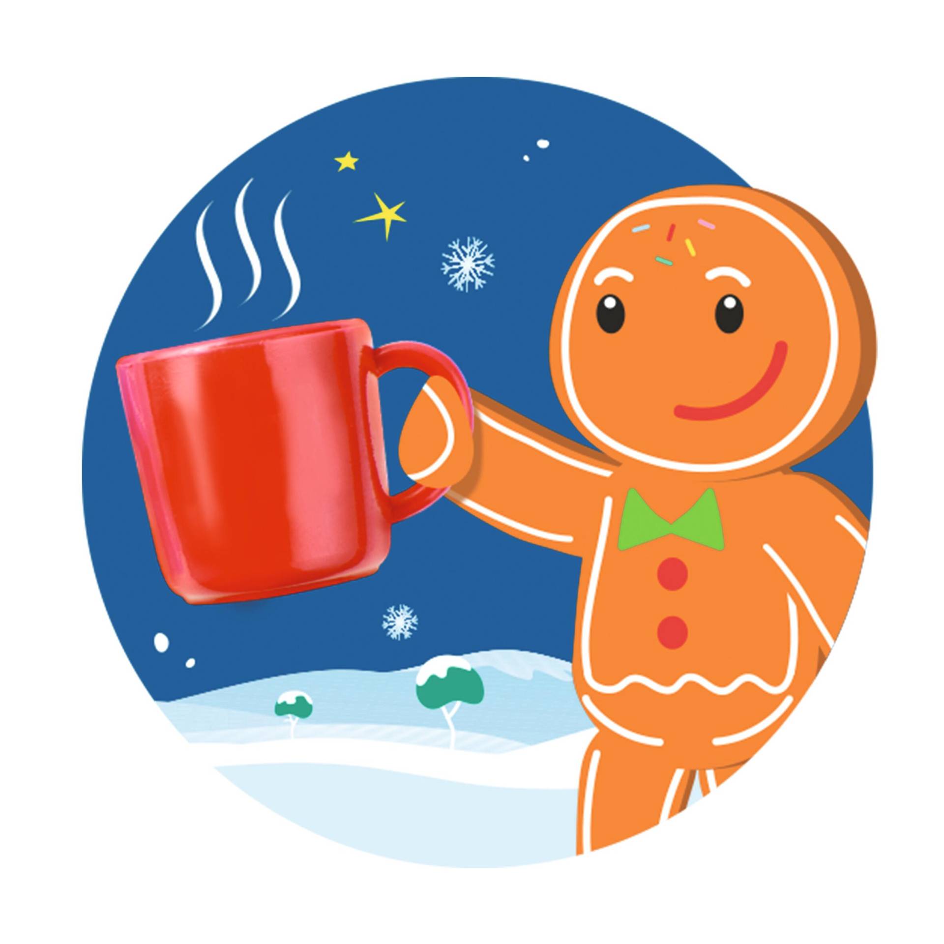 Trendhaus - Radiergummi Lebkuchenmann i.Tasse,2fach sort magic moments