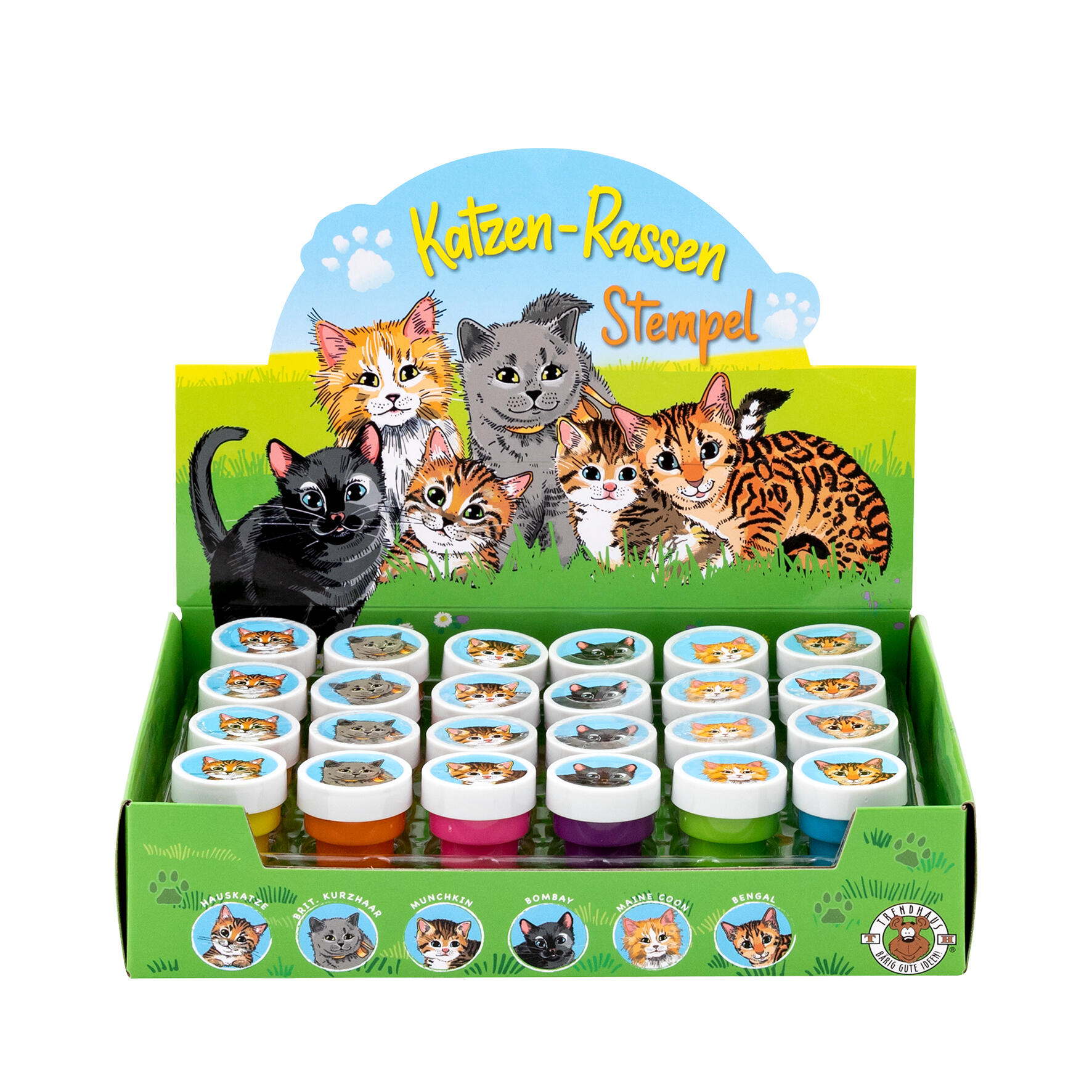 Trendhaus - STEMPEL Katzenrassen sort, selbstfärbend Trendhaus - STEMPEL Katzenrassen sort, selbstfärbend