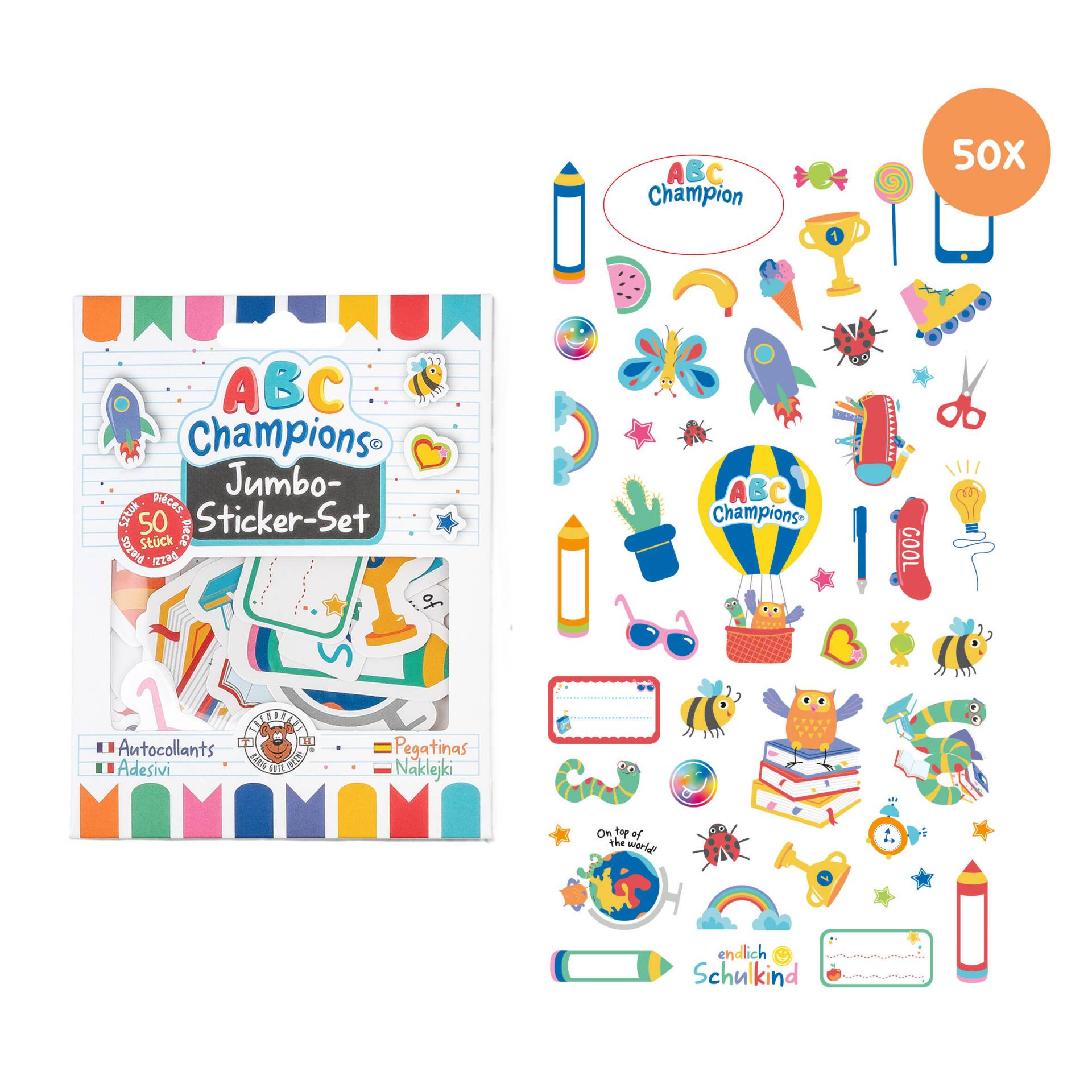 Trendhaus - Sticker Set Einschulung 50 Stk. Trendhaus - Sticker Set Einschulung 50 Stk.