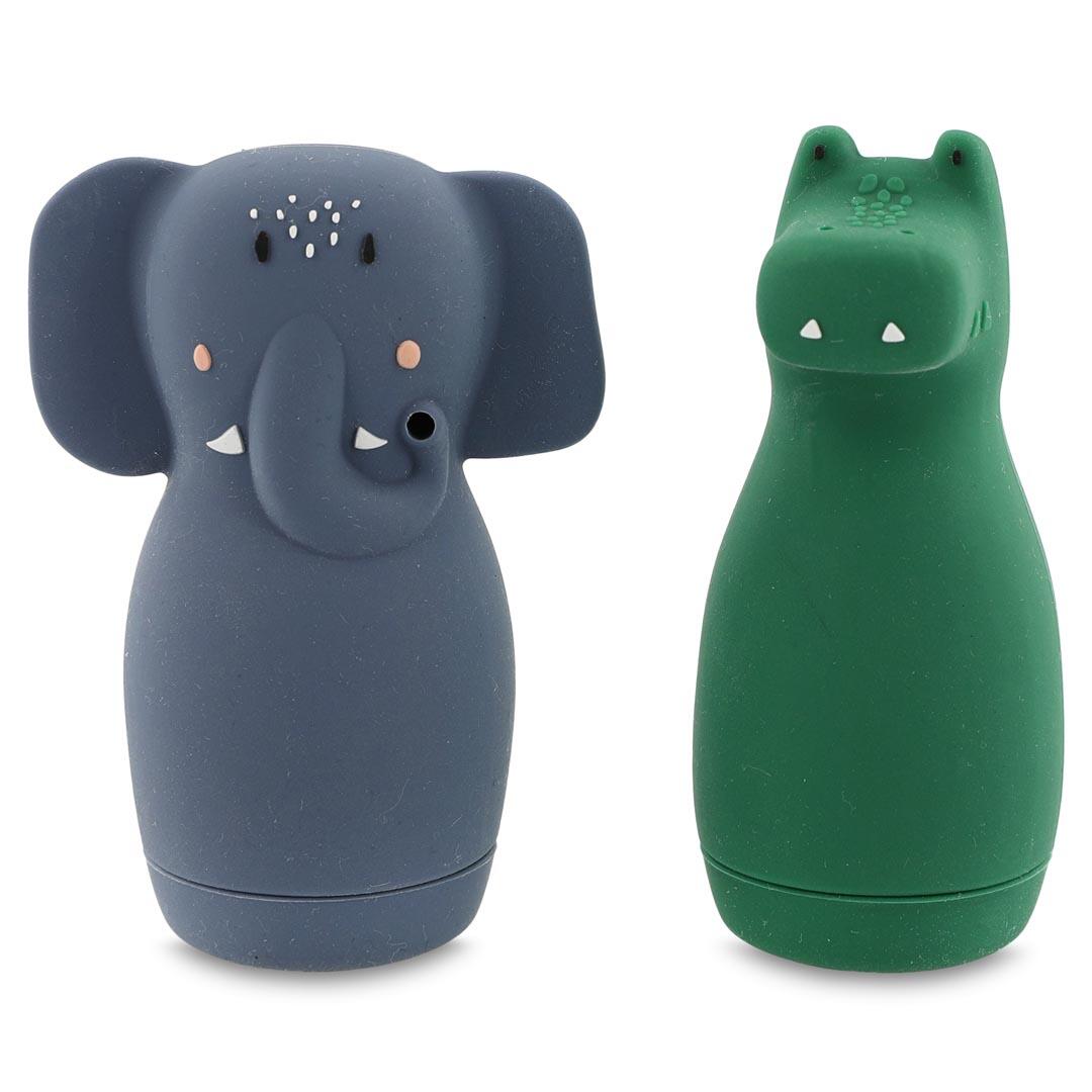 Trixie Baby - Badespielzeug Spritztiere - Mrs. Elephant & Mr. Crocodile Gr