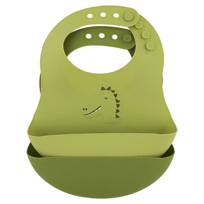 Trixie Baby - Silikon Lätzchen 2-pack - Mr. Dino Gr Silicone tableware