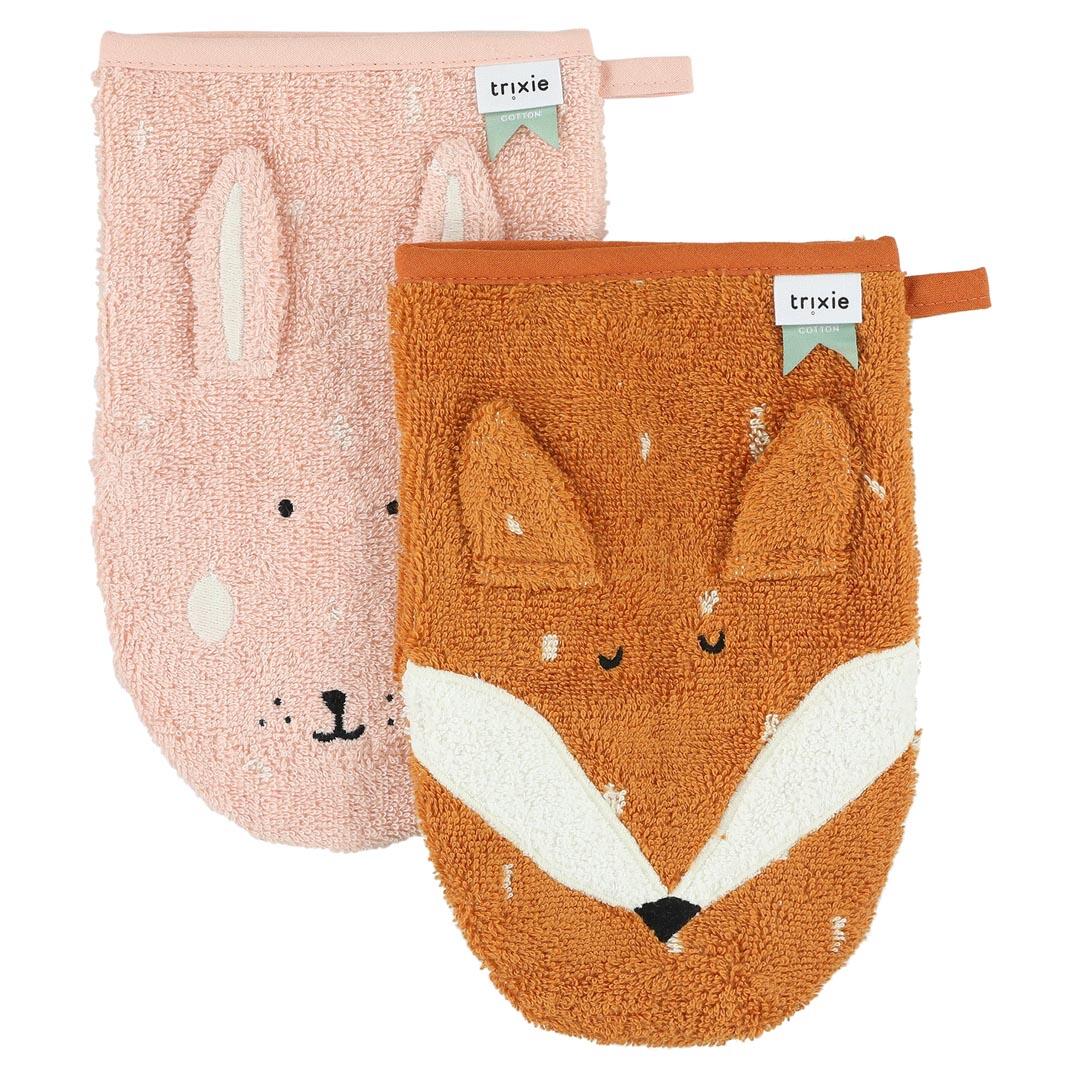 Trixie Baby - Waschhandschuh / Hase & Fuchs / 2er Set Trixie Baby - Waschhandschuh / Hase & Fuchs / 2er Set