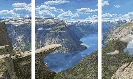 Trolltunga in Norwegen - Triptychon Trolltunga in Norwegen - Triptychon