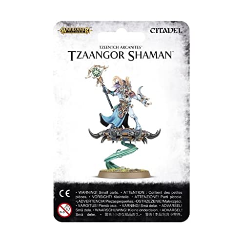 Warhammer Age of Sigmar Tzaangor Schaman, 16-teiliges Kunststoff-Set, für Spieler ab 12 Jahren, Citadel-Runde Basis 40 mm, unlackiert, Zusammenbau und Bemalung erforderlich Warhammer Age of Sigmar Tzaangor Schaman, 16-teiliges Kunststoff-Set, für Spieler ab 12 Jahren, Citadel-Runde Basis 40 mm, unlackiert, Zusammenbau und Bemalung erforderlich von Warhammer Age of Sigmar
