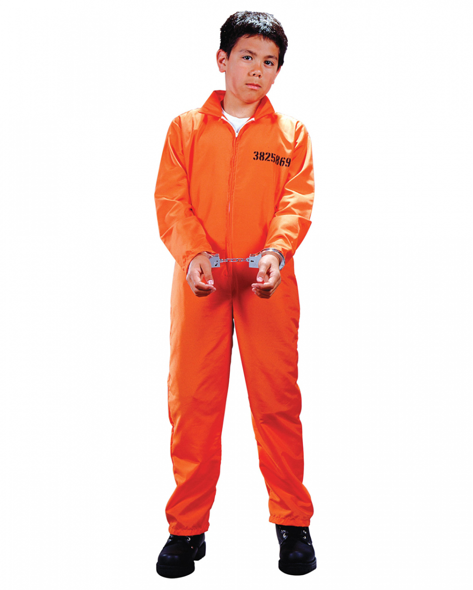 US Gefangener Kinderkostüm inkl. Handschellen L / 12-14 J US Gefangener Kinderkostüm inkl. Handschellen L / 12-14 J