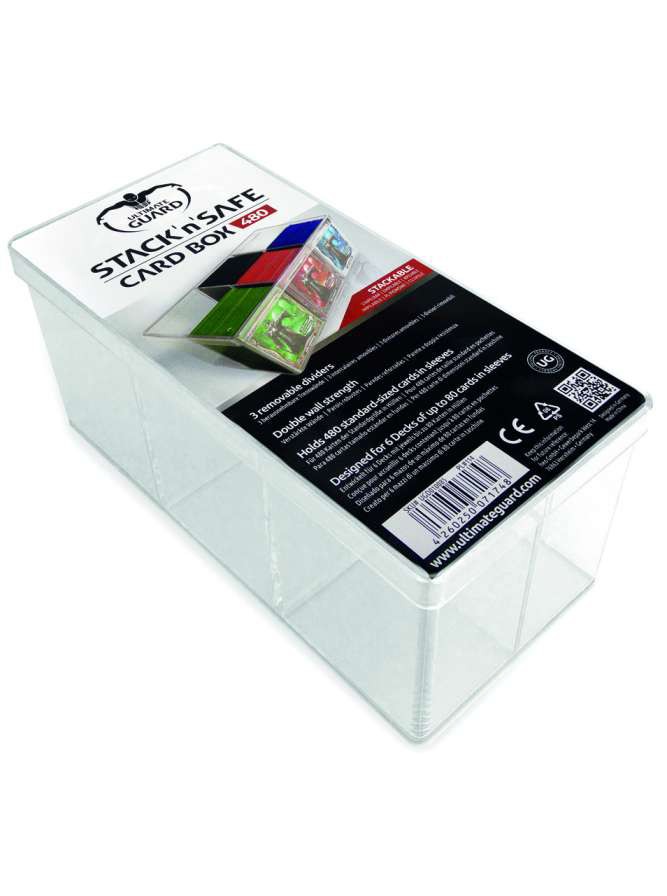 Ultimate Guard - Stack'n'Safe Card Box 480 Clear - Gaming Box, Deck Box Ultimate Guard - Stack'n'Safe Card Box 480 Clear - Gaming Box, Deck Box