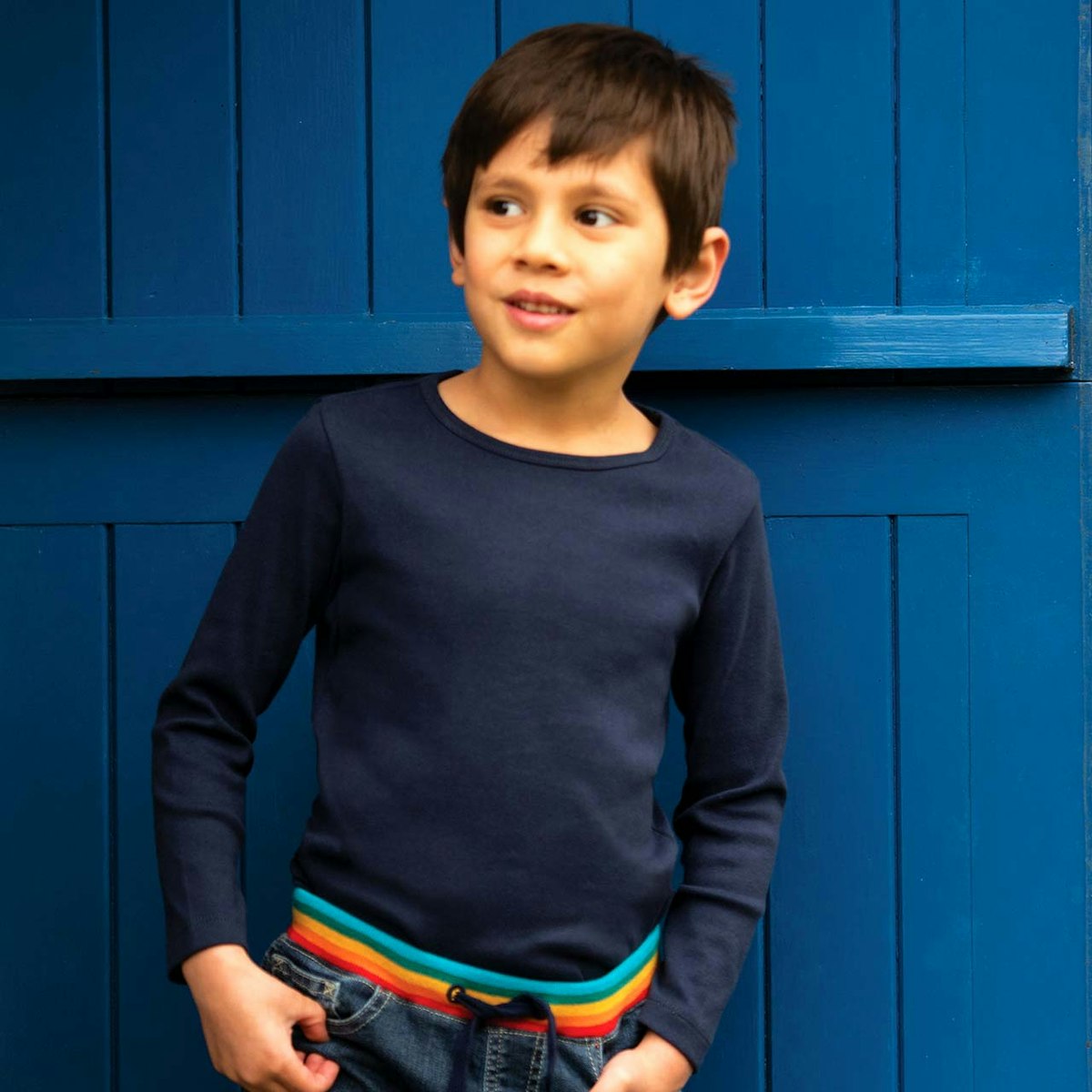Uni Langarmshirt in navy 86/92