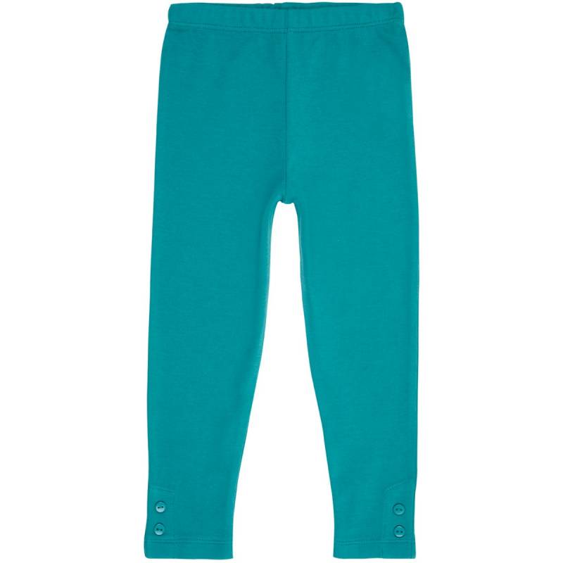 Uni Leggings 2 Knöpfen Beinabschluss petrol 74/80