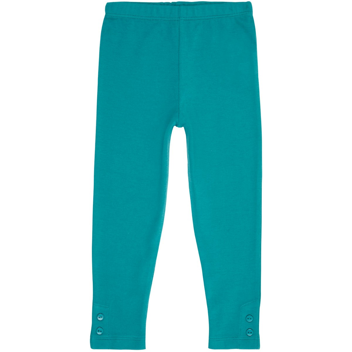 Uni Leggings 2 Knöpfen Beinabschluss petrol 74