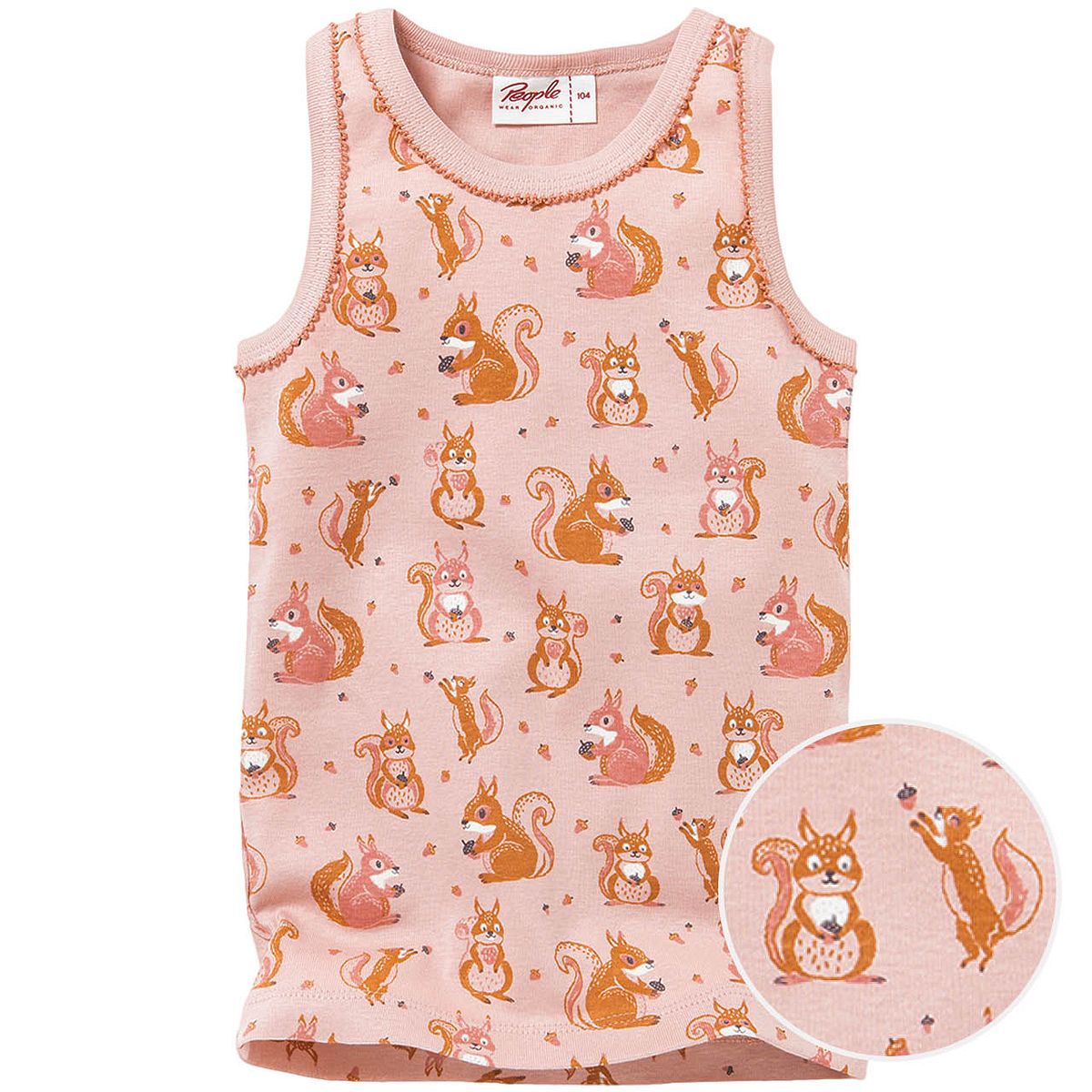 Unterhemd Eichhörnchen rosa 128