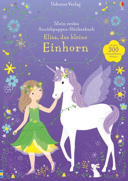 Usborne Verlag - Anzieh-Sticker Elisa, das kleine Einhorn