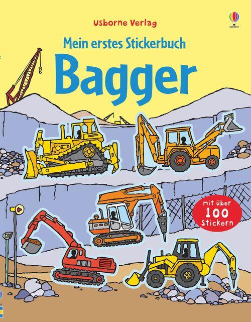 Usborne Verlag - Stickerbuch f.Kl. Bagger