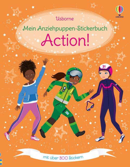 Usborne Verlag - Stickerheft Anziehpuppen Action