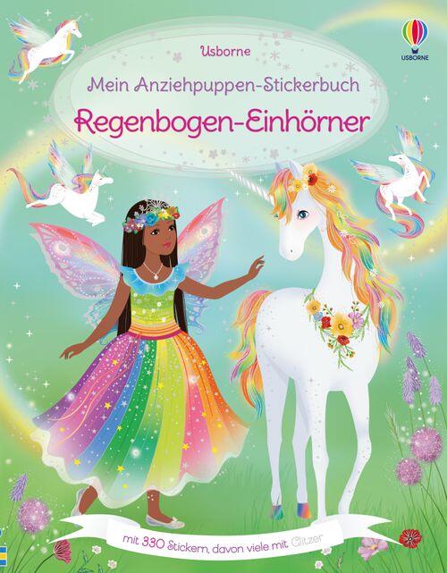 Usborne Verlag - Stickerheft Anziehpuppen Regenbogen-Einhörner Usborne Verlag - Stickerheft Anziehpuppen Regenbogen-Einhörner