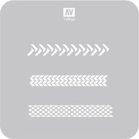 VALLEJO 706632 1:35 Schablone, Reifen-Spuren VALLEJO 706632 1:35 Schablone, Reifen-Spuren von VALLEJO