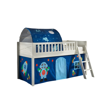 VIPACK Spielbett SCOTT 90 x 200 cm Astro 2-teilig weiß