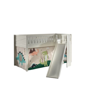 VIPACK Spielbett SCOTT 90 x 200 cm Dino weiß von vipack