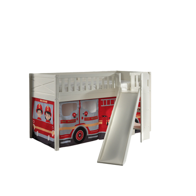 VIPACK Spielbett SCOTT 90 x 200 cm Fire Rescue weiß