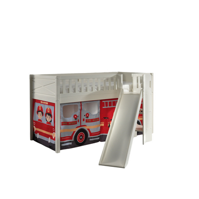 VIPACK Spielbett SCOTT 90 x 200 cm Fire Rescue weiß von vipack
