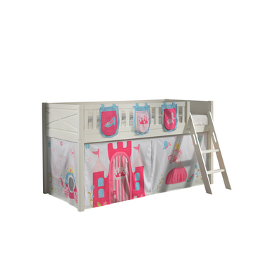 VIPACK Spielbett SCOTT 90 x 200 cm Princess 2-teilig weiß