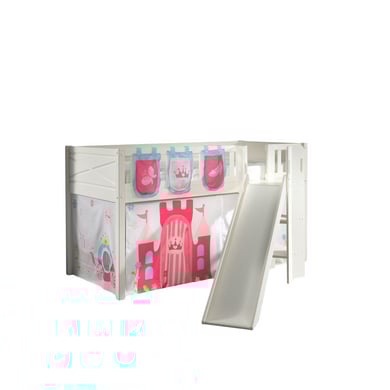 VIPACK Spielbett SCOTT 90 x 200 cm Princess 2-teilig weiß von vipack