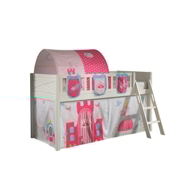 VIPACK Spielbett SCOTT 90 x 200 cm Princess 3-teilig weiß von vipack