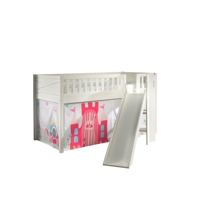 VIPACK Spielbett SCOTT 90 x 200 cm Princess weiß