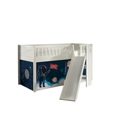 VIPACK Spielbett SCOTT 90 x 200 cm Space Shuttle weiß von vipack