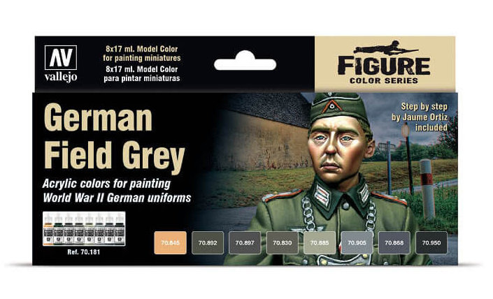 Vallejo German Field Grey Figure Color Series 70.181 Modellbau WW2 Tarnung Paint Vallejo German Field Grey Figure Color Series 70.181 Modellbau WW2 Tarnung Paint