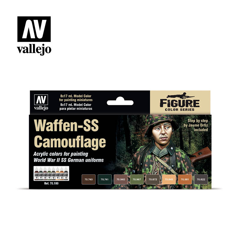 Vallejo Waffen-SS Camouflage Figure Color Series 70.180 Modellbau WW2 Tarnung Vallejo Waffen-SS Camouflage Figure Color Series 70.180 Modellbau WW2 Tarnung