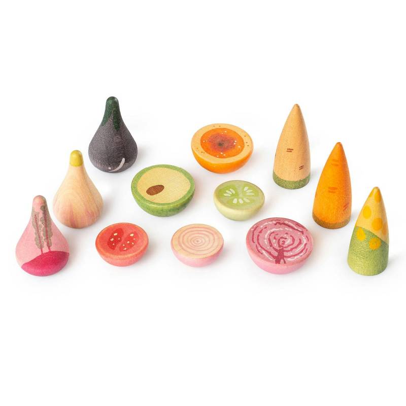 Veggies: 12 Gemüse Holzfiguren Veggies: 12 Gemüse Holzfiguren