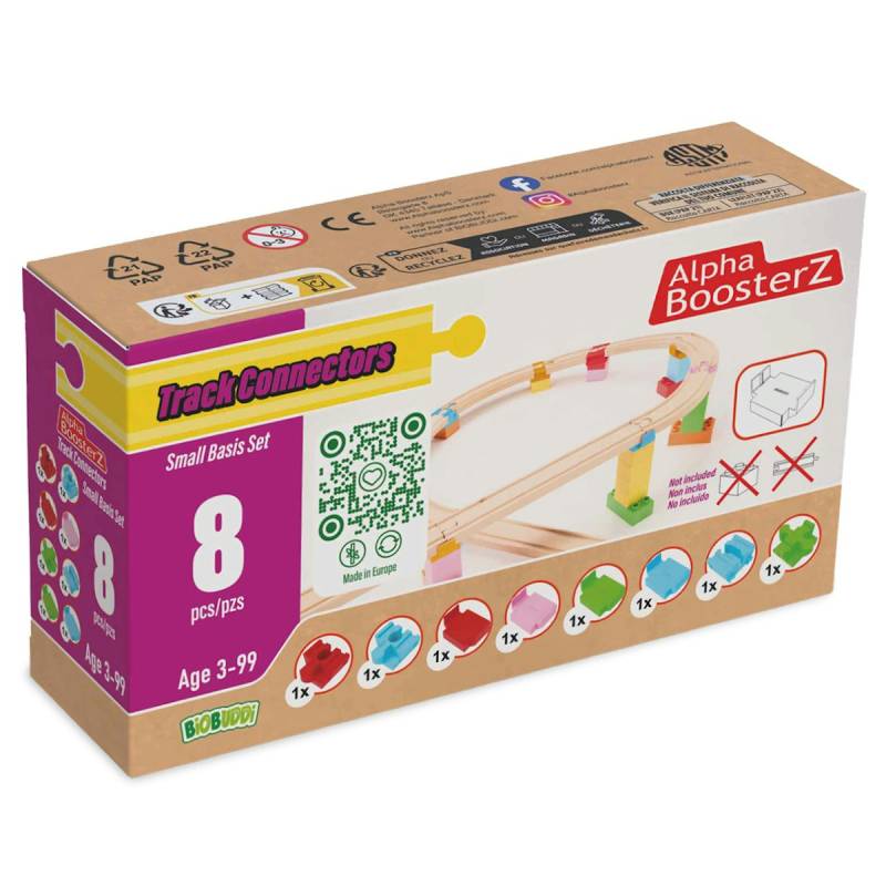 Verbindungsstücke Holzeisenbahn Basis-Set 8 Teile