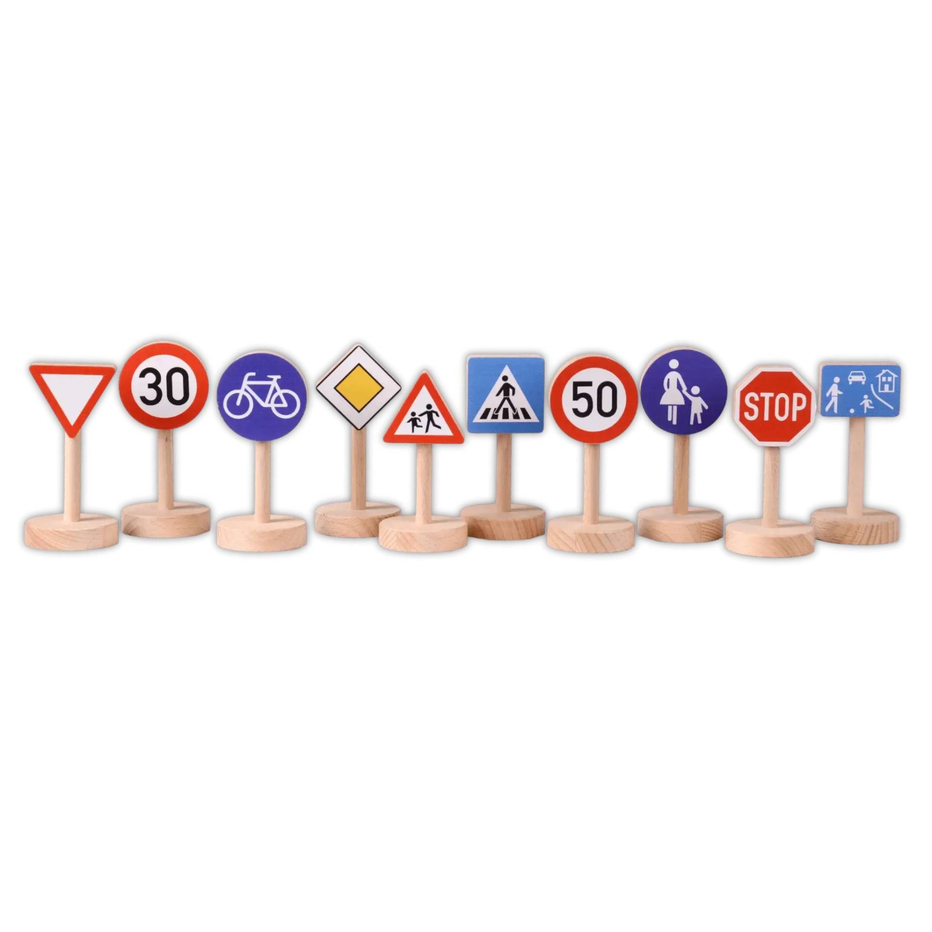 Verkehrsschilder Set - 10 Stück