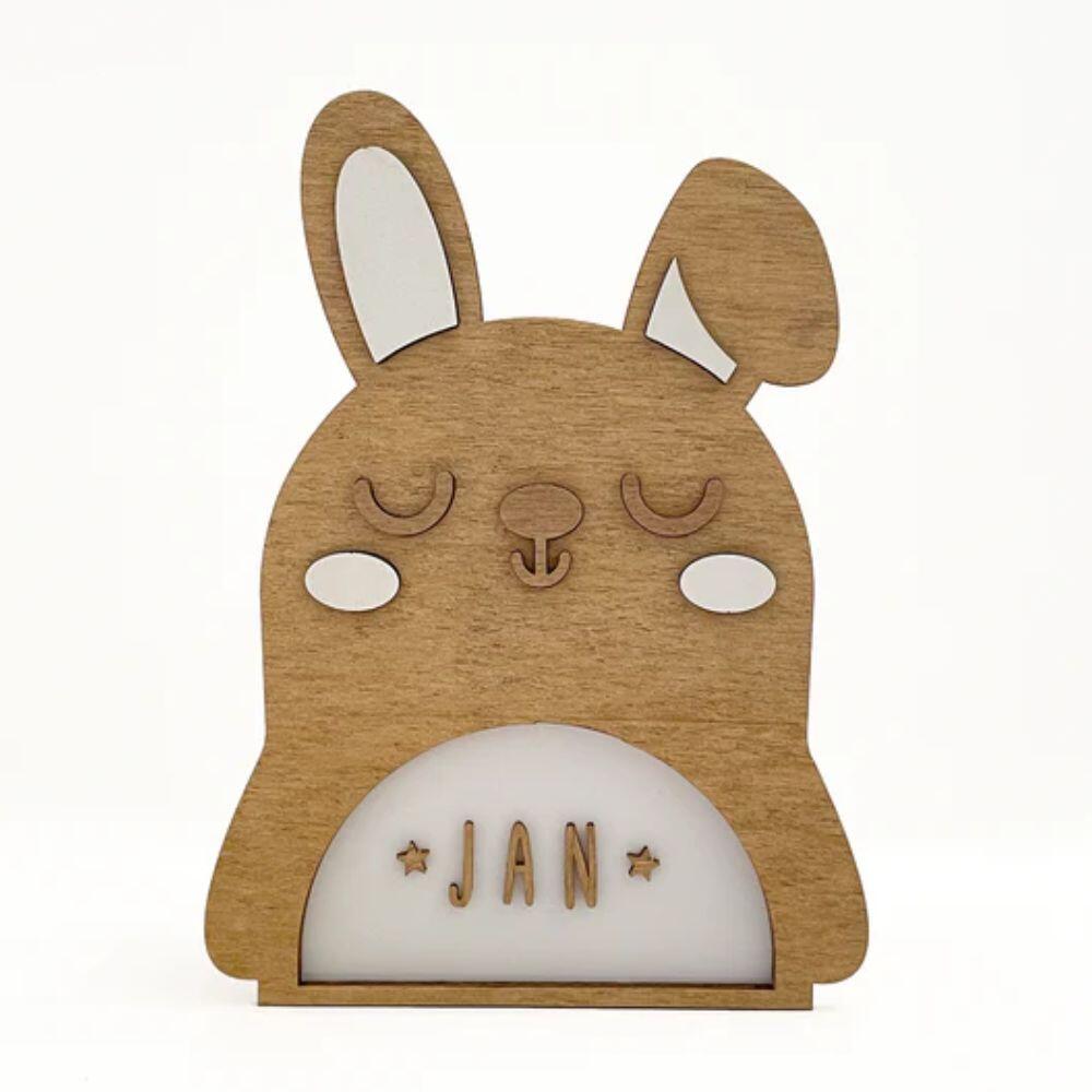 Vintiun - Vintiun Personalisierbares Nachtlicht Hase