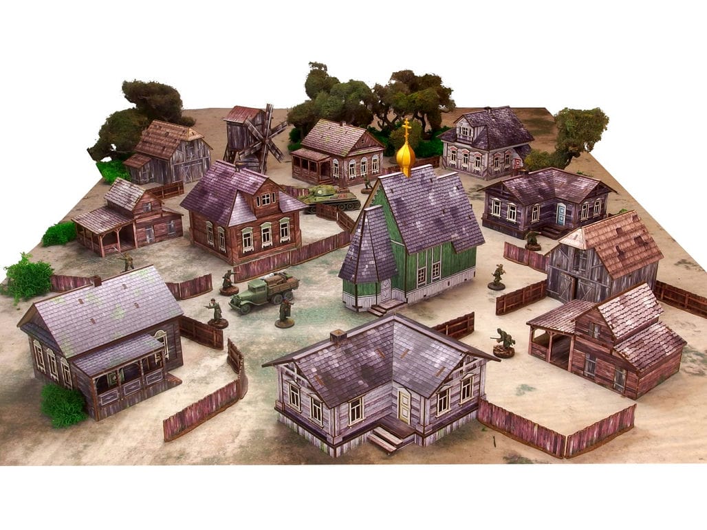 WW2 Ostfront Village Bundle 28mm Micro Art Studio Gelände Terrain