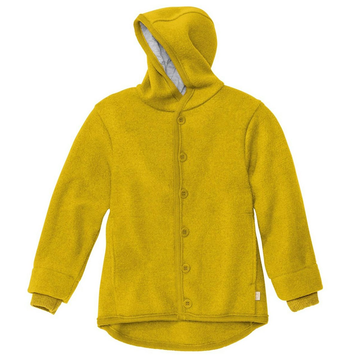 Walk-Jacke mit Knopfleiste in curry-gelb 74/80
