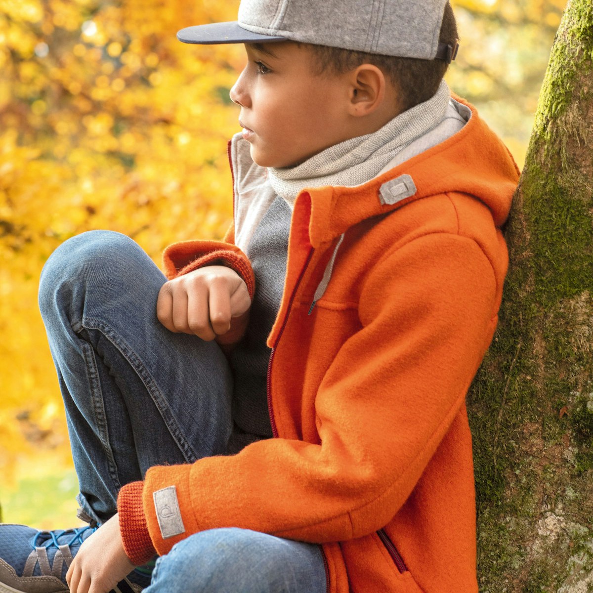 Walk Outdoor Jacke gefüttert in orange 164