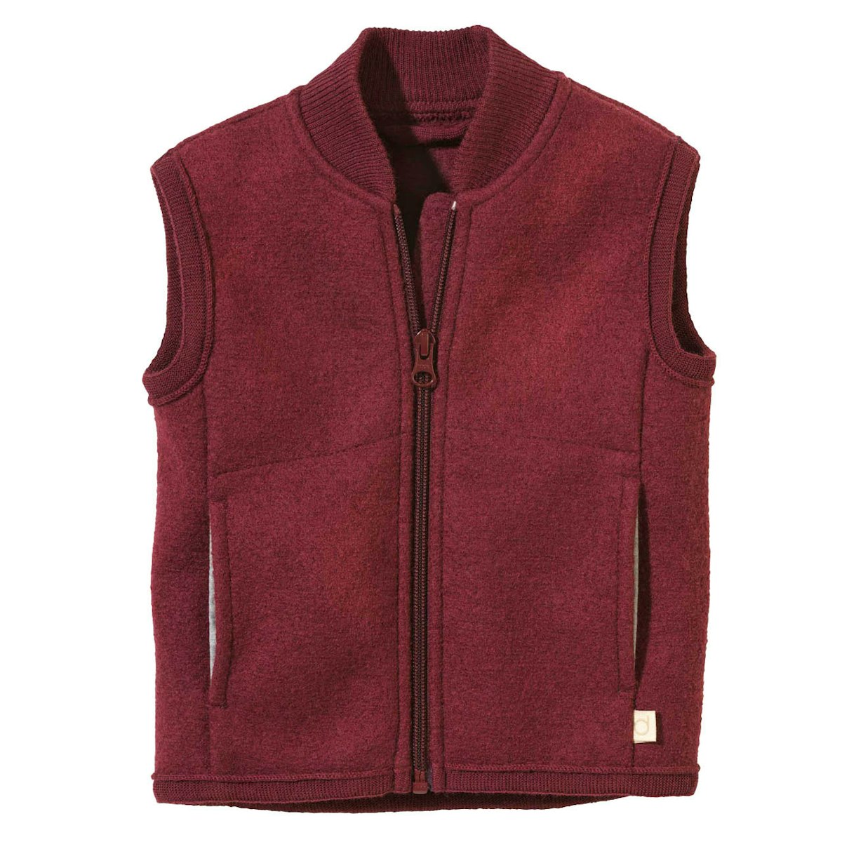 Walk-Weste Zipper cassis 122/128