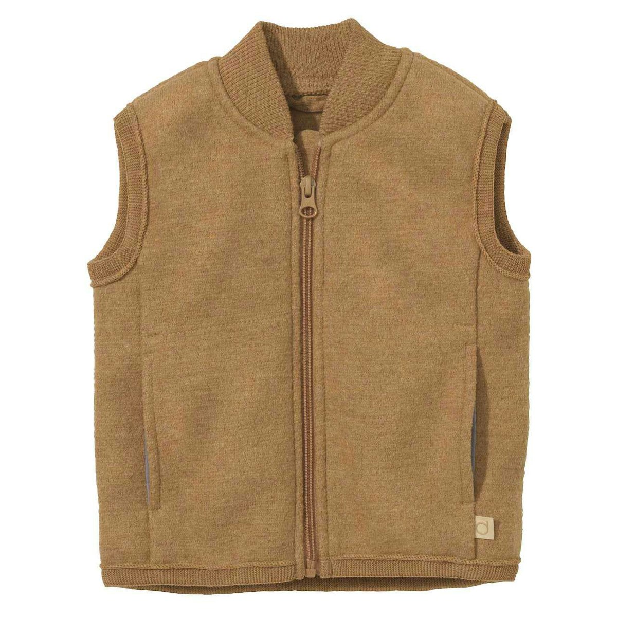 Walk-Weste Zipper karamell-braun 122/128