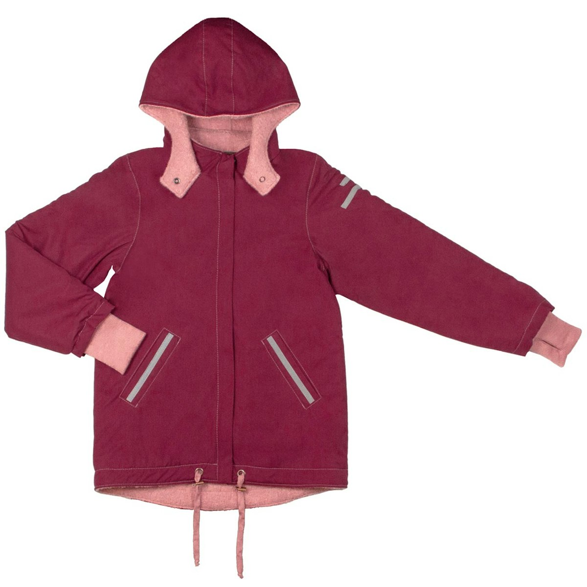 Walk gefütterte Winterjacke weinrot - Exclusiv bei greenstories 134/140