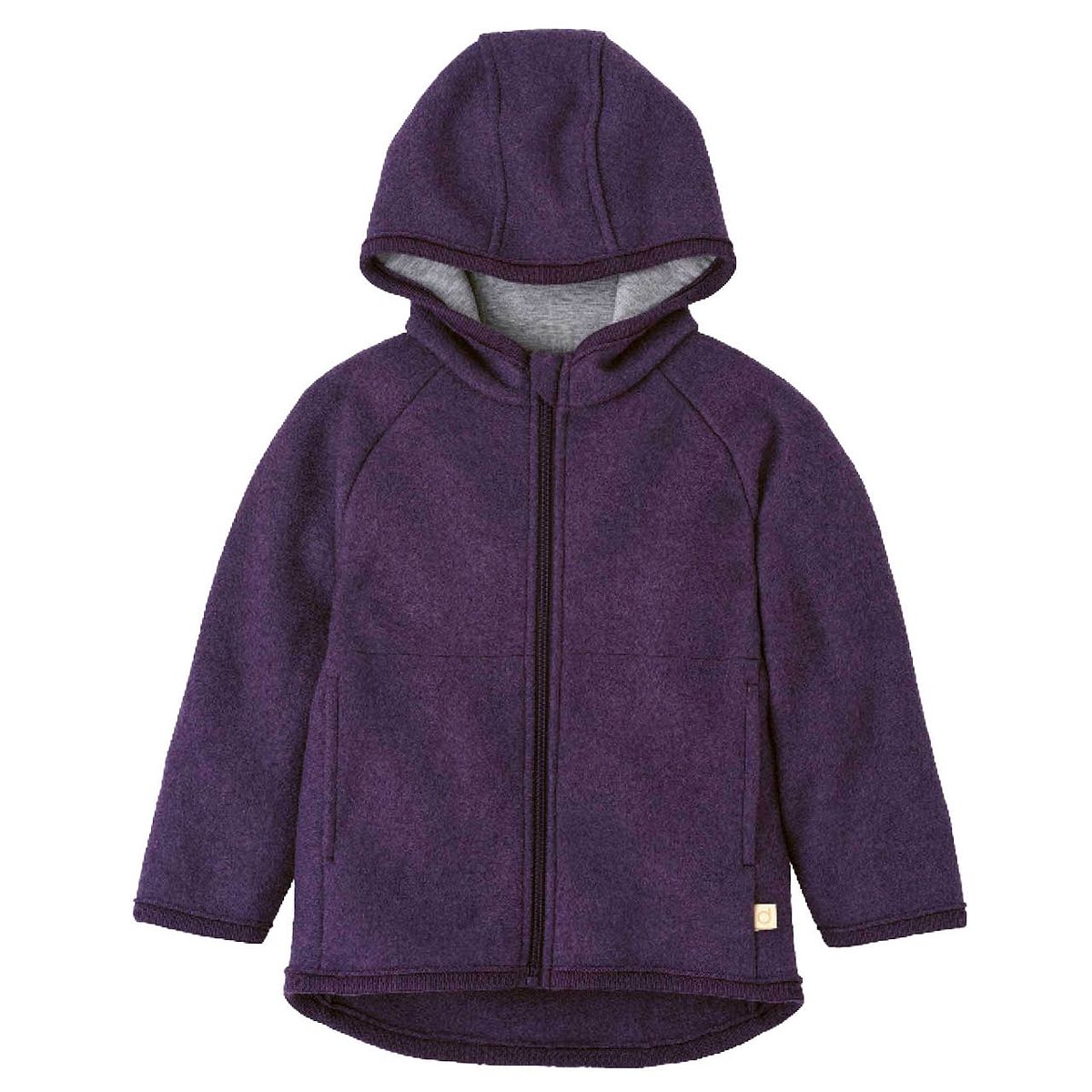 Walkjacke mit Reissverschluss aubergine 122/128
