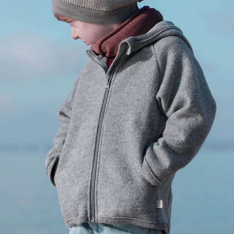 Walkjacke mit Reissverschluss grau 86/92 Walkjacke mit Reissverschluss grau 86/92