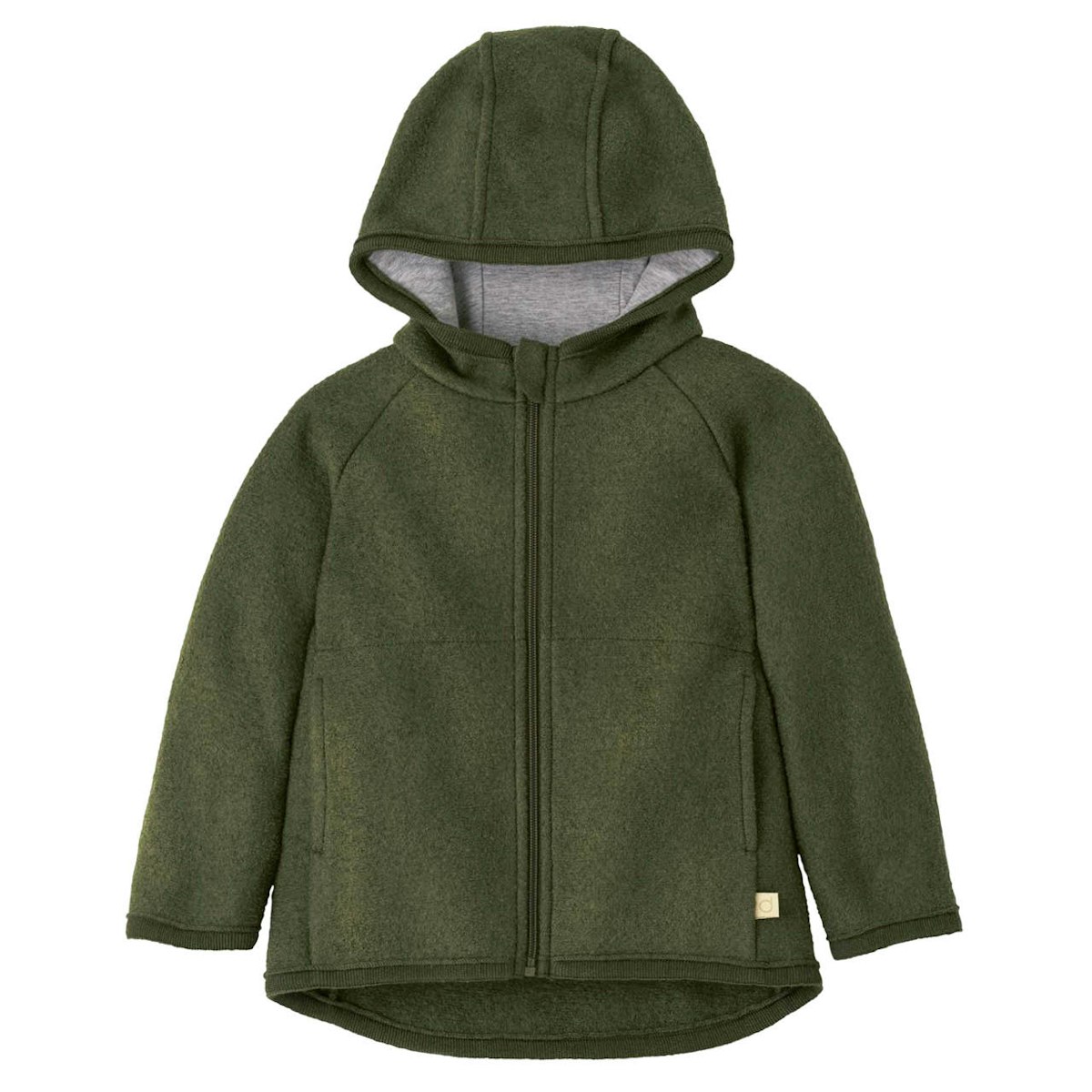 Walkjacke mit Reissverschluss oliv 110/116