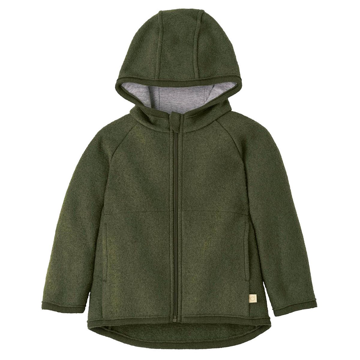 Walkjacke mit Reissverschluss oliv 110/116