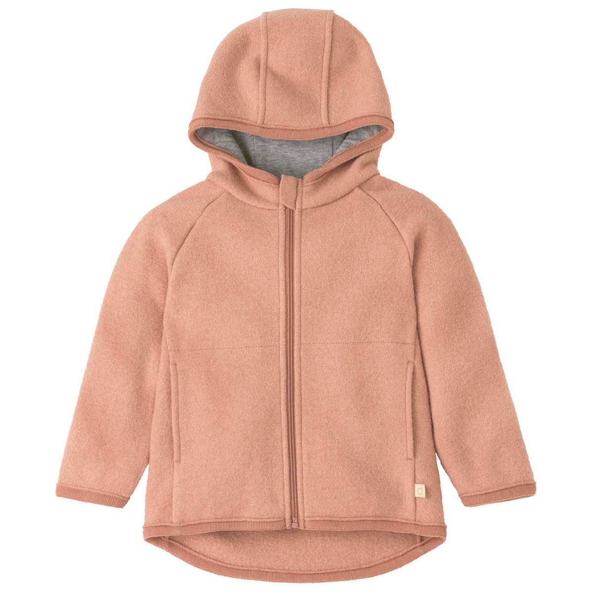 Walkjacke mit Reissverschluss rosa 110/116