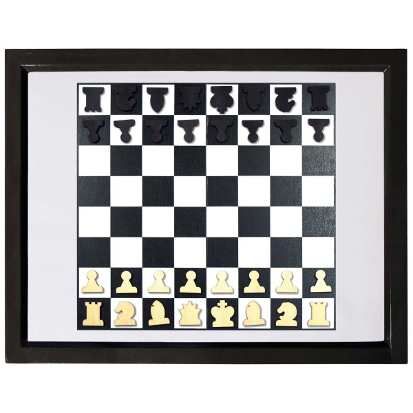 Wand-Schach schwarz/weiß, magnetisch