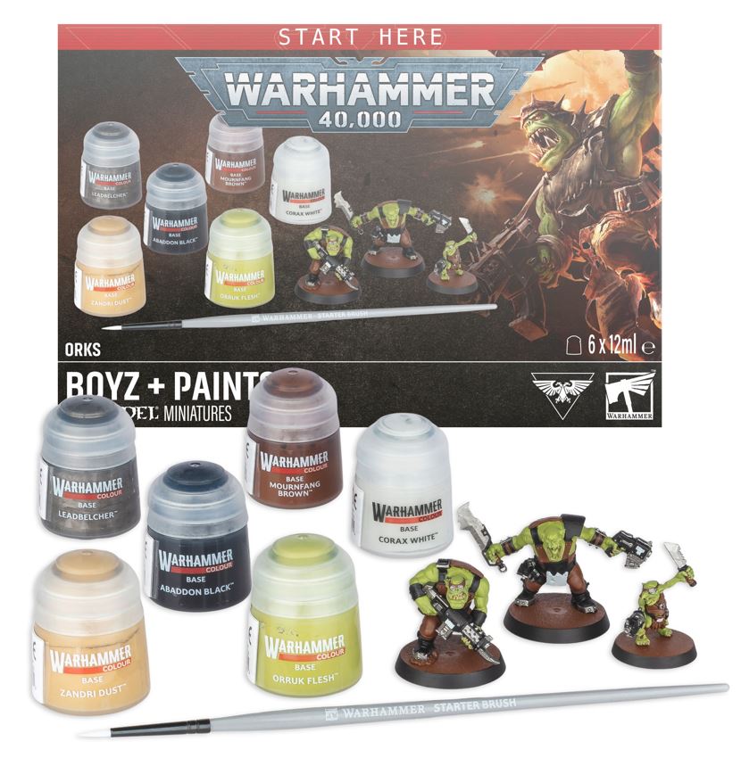 Warhammer 40.000 Orks Boyz + Paints Set  Games Workshop 40k Ork Boys