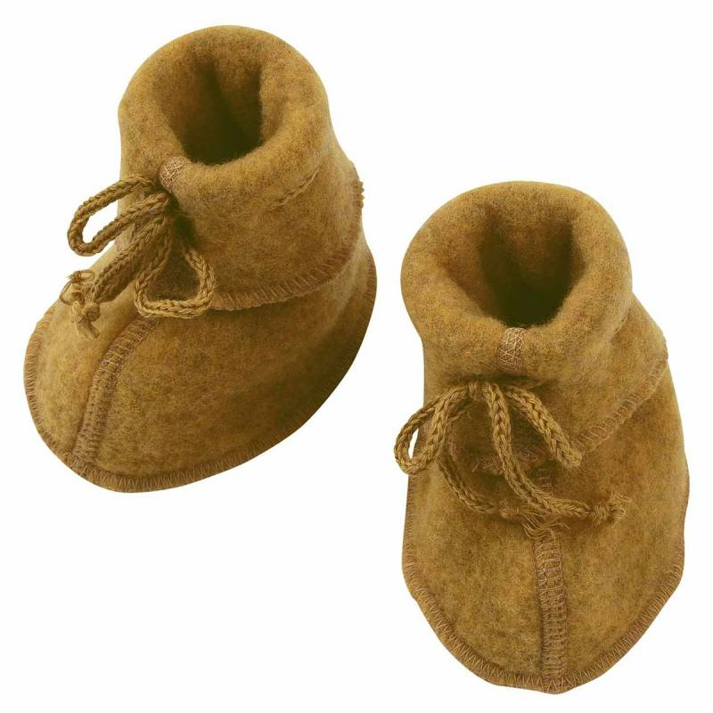 Warme Fleeceschuhe Schurwolle safran 62/68 Warme Fleeceschuhe Schurwolle safran 62/68