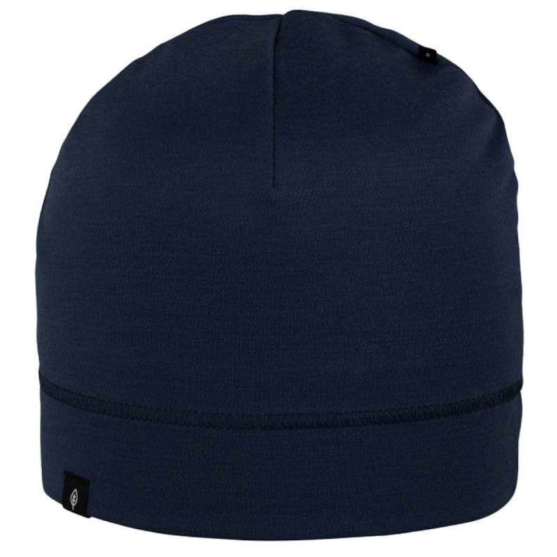 Warme Interlock Mütze Wolle dunkles jeans-blau 51